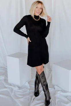 Hot Baltic Born Dastrup Ribbed Dress | Black