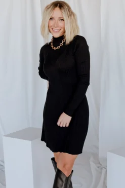 Hot Baltic Born Dastrup Ribbed Dress | Black