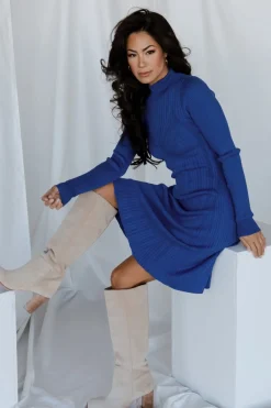 Outlet Baltic Born Dastrup Ribbed Dress | Cobalt