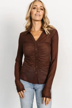 Online Baltic Born Dax Mesh Top | Chocolate