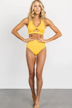 Discount Baltic Born Del Mar Ribbed Bikini Bottom | Yellow