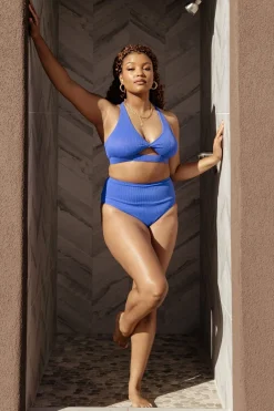 Outlet Baltic Born Del Mar Ribbed Bikini Bottom | Blue