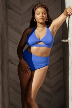 Outlet Baltic Born Del Mar Ribbed Bikini Bottom | Blue