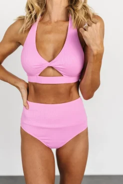 Best Baltic Born Del Mar Ribbed Bikini Bottom | Pink