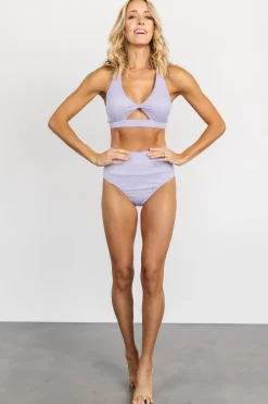 New Baltic Born Del Mar Ribbed Bikini Top | Lilac