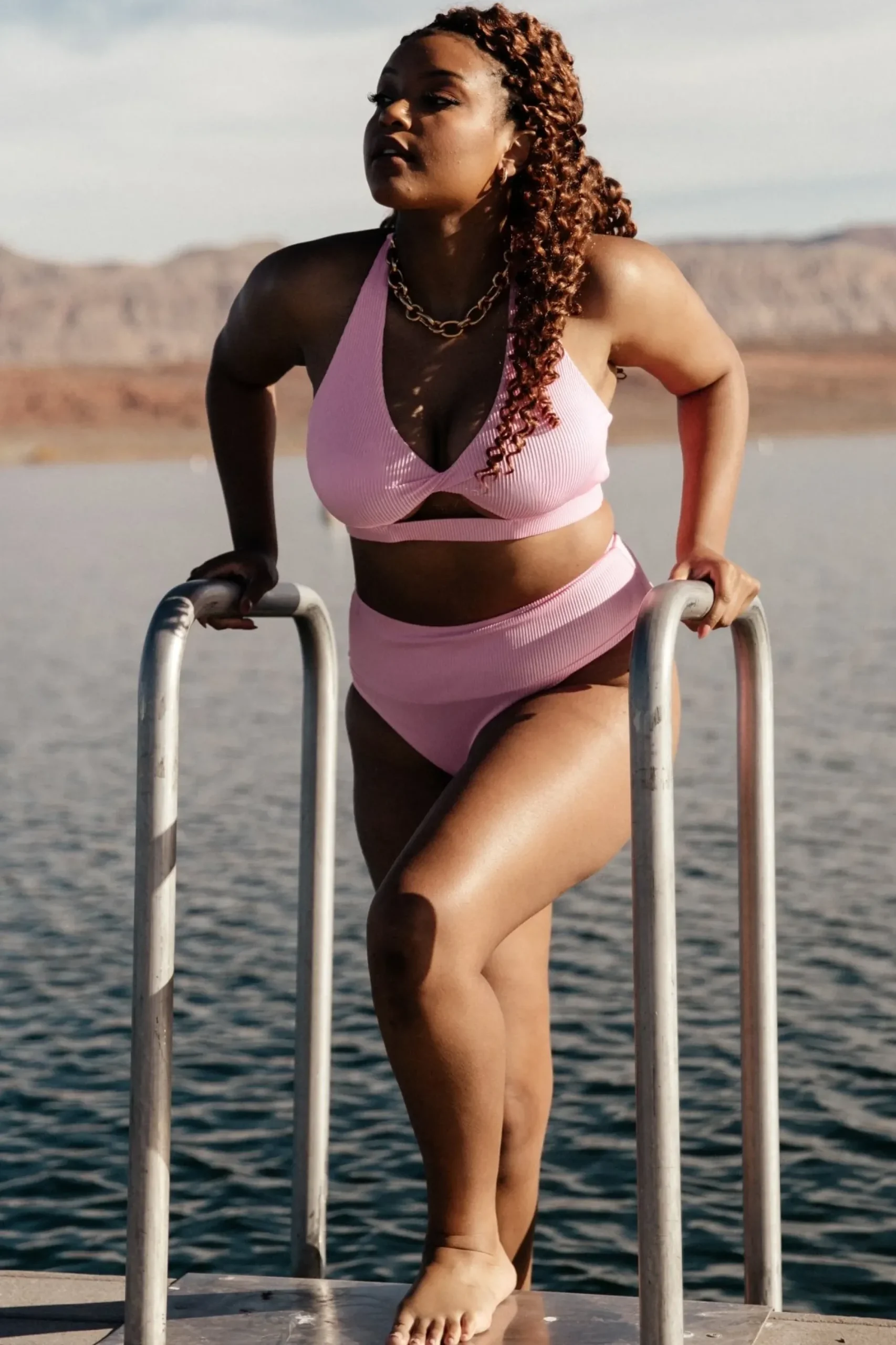 Discount Baltic Born Del Mar Ribbed Bikini Top | Pink