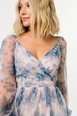 Discount Baltic Born Desiree Tulle Maxi Dress | Natural + Slate Floral