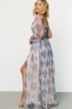 Discount Baltic Born Desiree Tulle Maxi Dress | Natural + Slate Floral