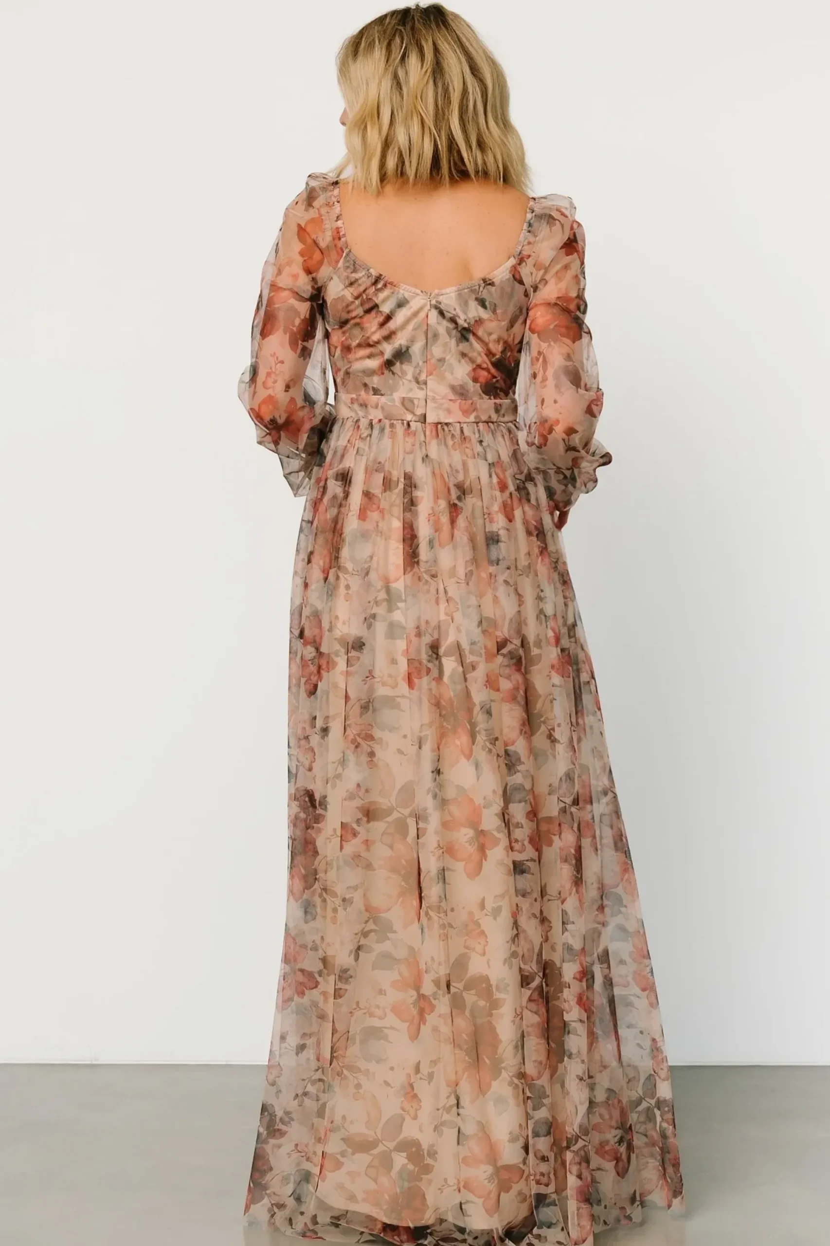 Outlet Baltic Born Desiree Tulle Maxi Dress | Taupe Floral