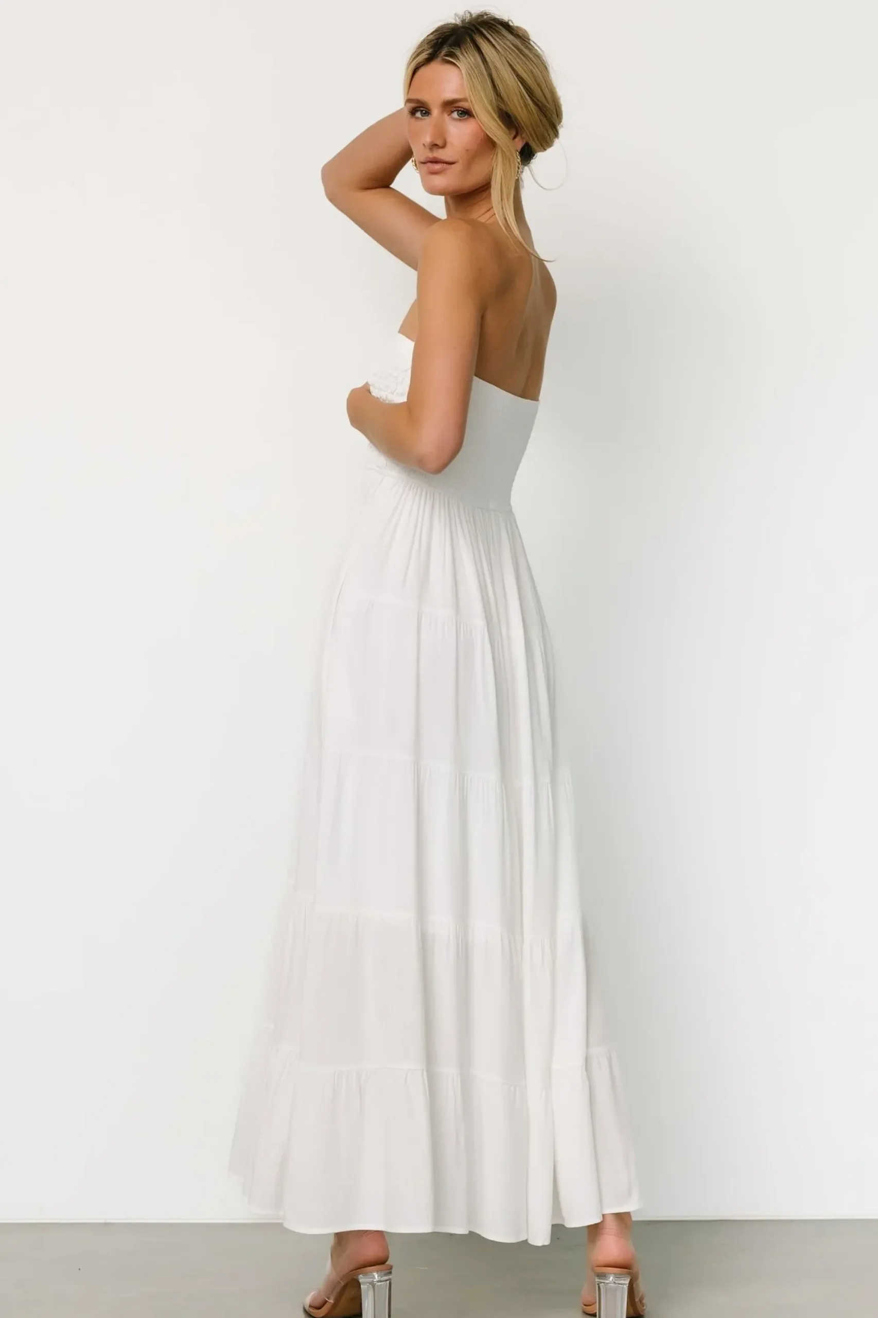 Hot Baltic Born Domenica Strapless Maxi Dress | Off White