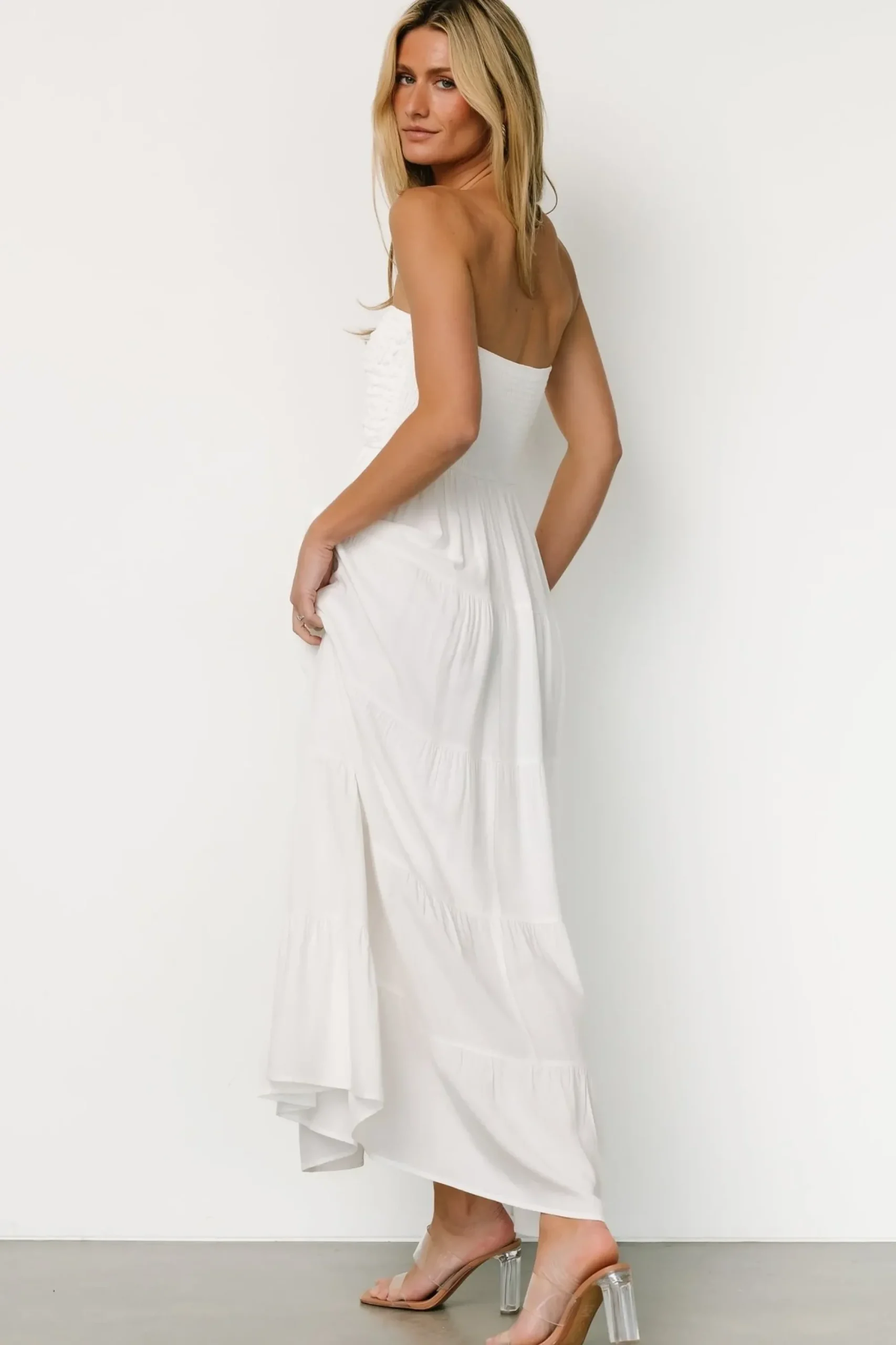 Hot Baltic Born Domenica Strapless Maxi Dress | Off White