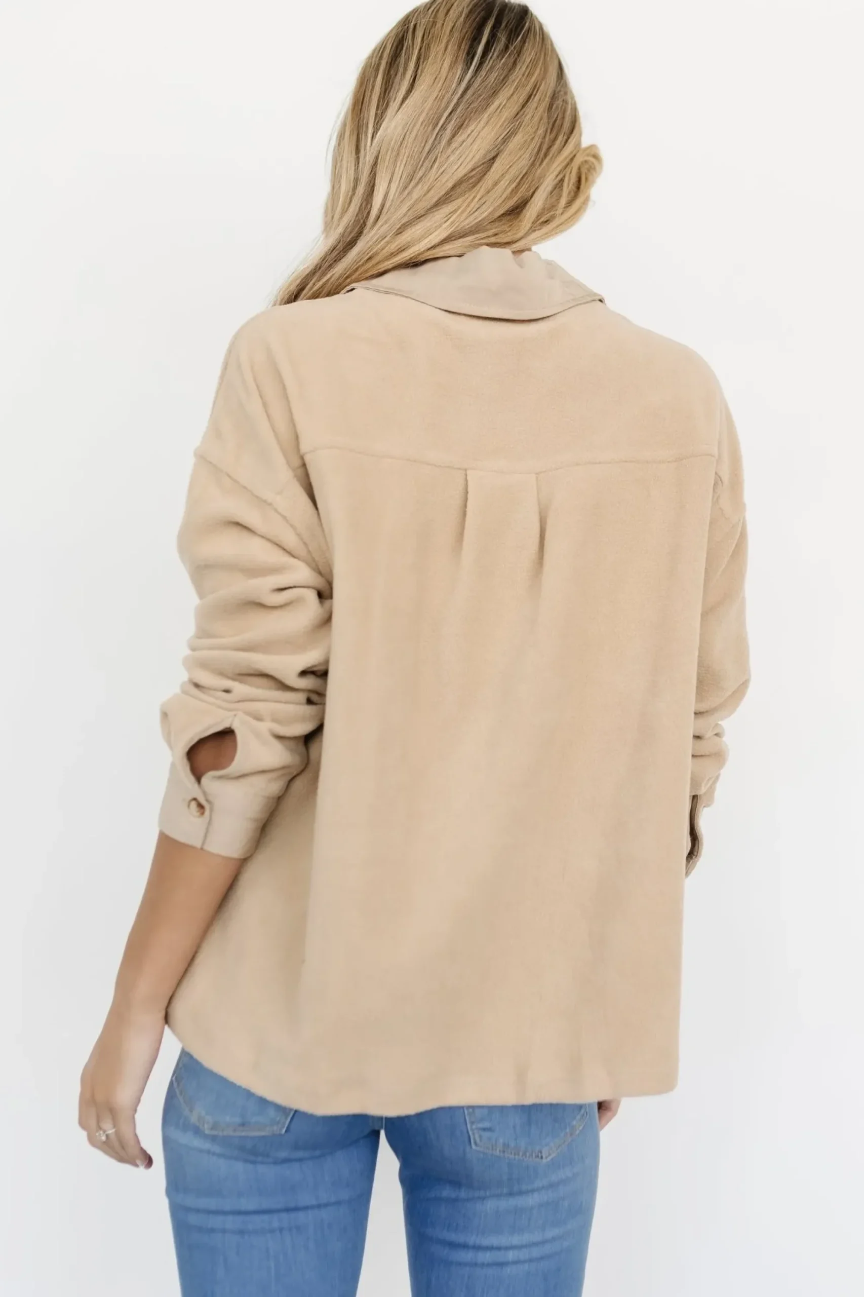 New Baltic Born Duke Button Up Top | Taupe