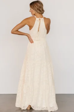 Outlet Baltic Born Eilish Embossed Maxi Dress | Cream