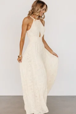 Outlet Baltic Born Eilish Embossed Maxi Dress | Cream