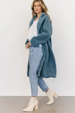 Hot Baltic Born Elbrus Sherpa Trench Coat | Persian Blue