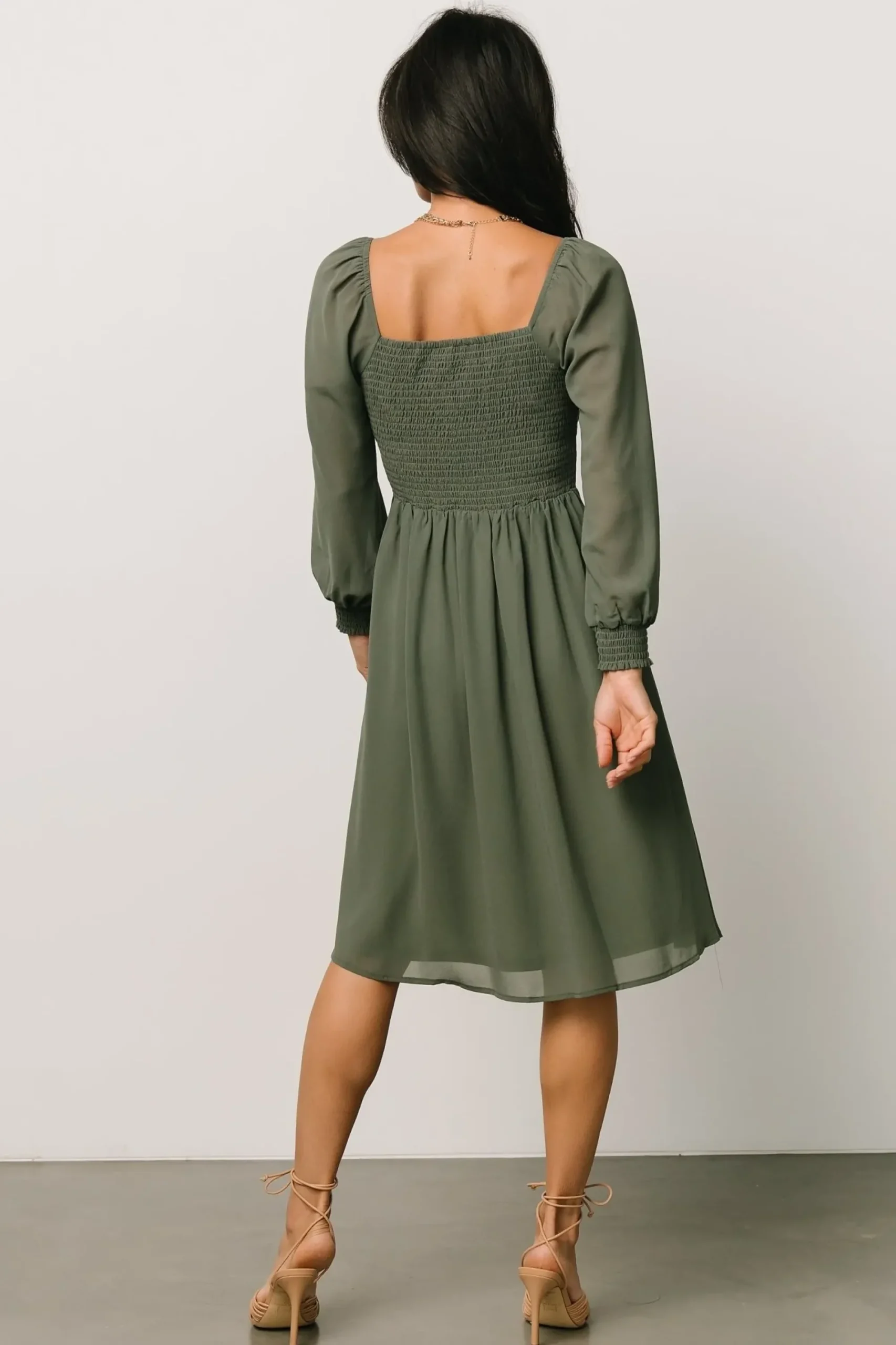 Fashion Baltic Born Elise Short Dress | Dark Sage