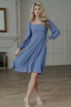 Discount Baltic Born Elise Short Dress | Whisper Blue