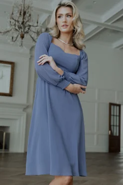 Discount Baltic Born Elise Short Dress | Whisper Blue