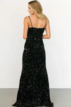 Discount Baltic Born Emeris Sequin Gown | Black