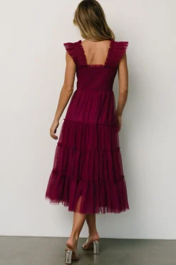 Fashion Baltic Born Emma Smocked Tulle Dress | Boysenberry