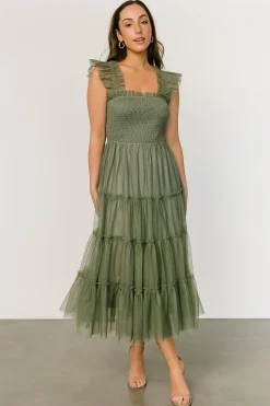 Fashion Baltic Born Emma Smocked Tulle Dress | Sage