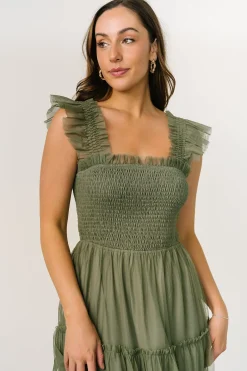 Fashion Baltic Born Emma Smocked Tulle Dress | Sage
