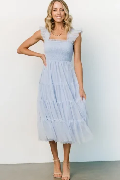 Online Baltic Born Emma Smocked Tulle Dress | Light Blue