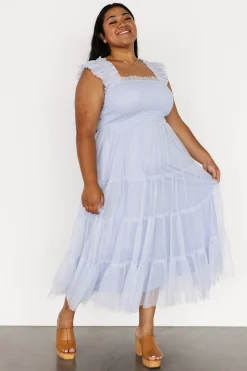Online Baltic Born Emma Smocked Tulle Dress | Light Blue