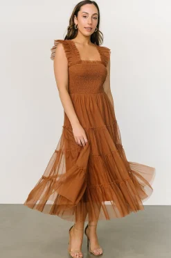 Clearance Baltic Born Emma Smocked Tulle Dress | Mocha