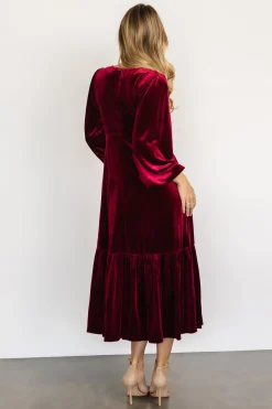Clearance Baltic Born Erika Velvet Maxi Dress | Merlot