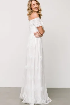 Online Baltic Born Esperanza Tulle Embroidered Maxi Dress | Off White