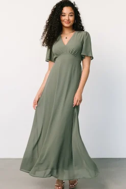 Discount Baltic Born Esti Maxi Dress | Dark Sage