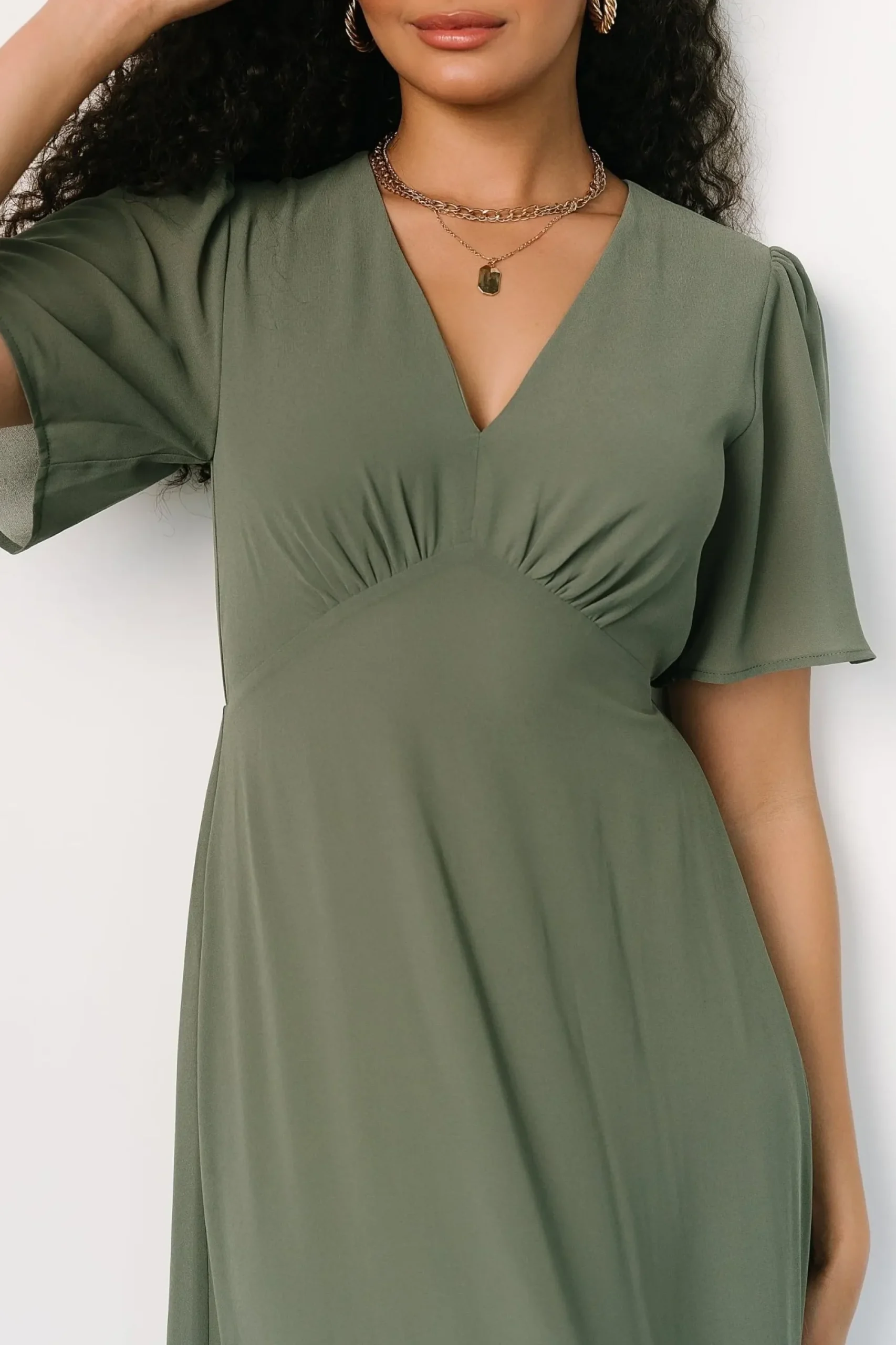 Discount Baltic Born Esti Maxi Dress | Dark Sage