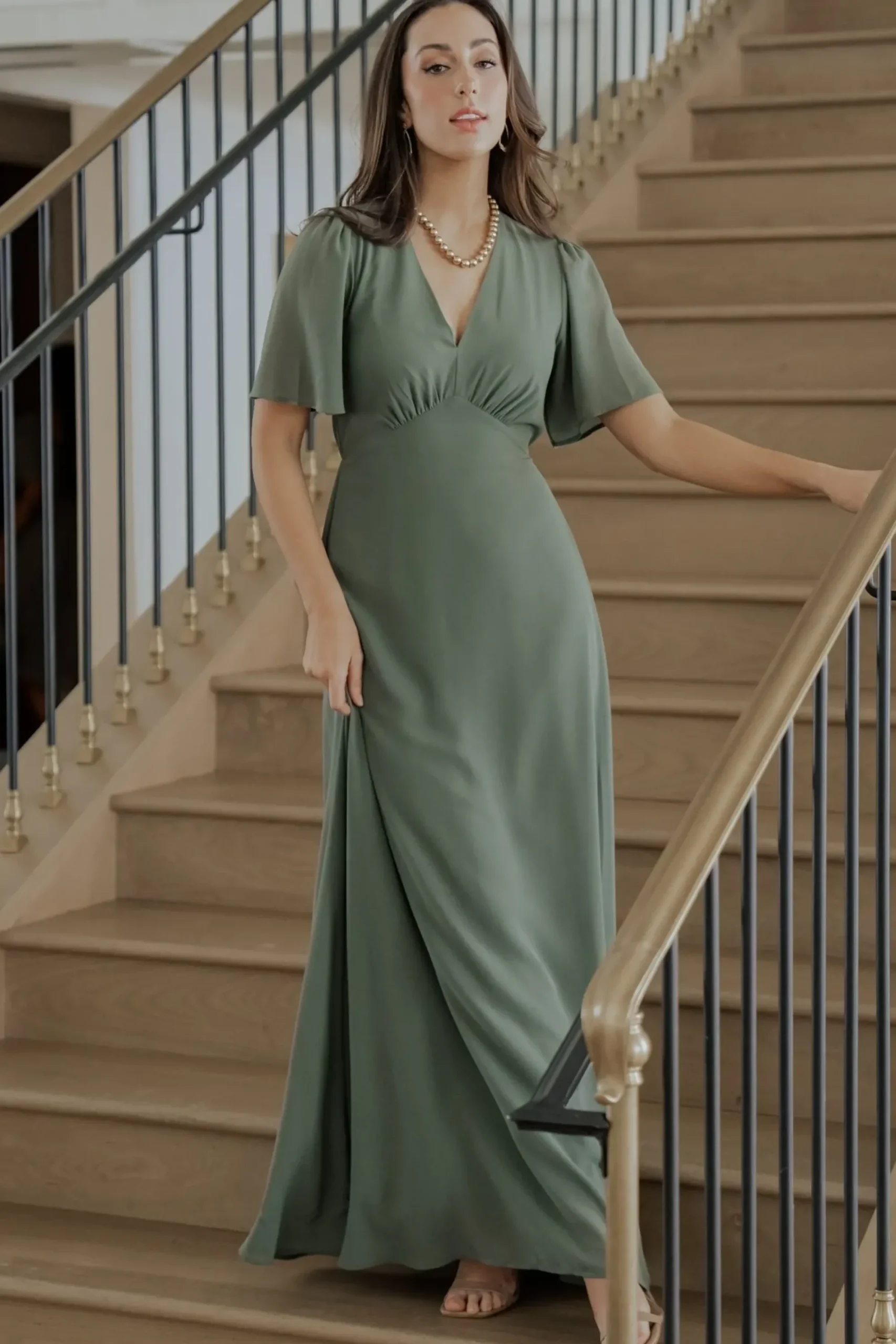Discount Baltic Born Esti Maxi Dress | Dark Sage