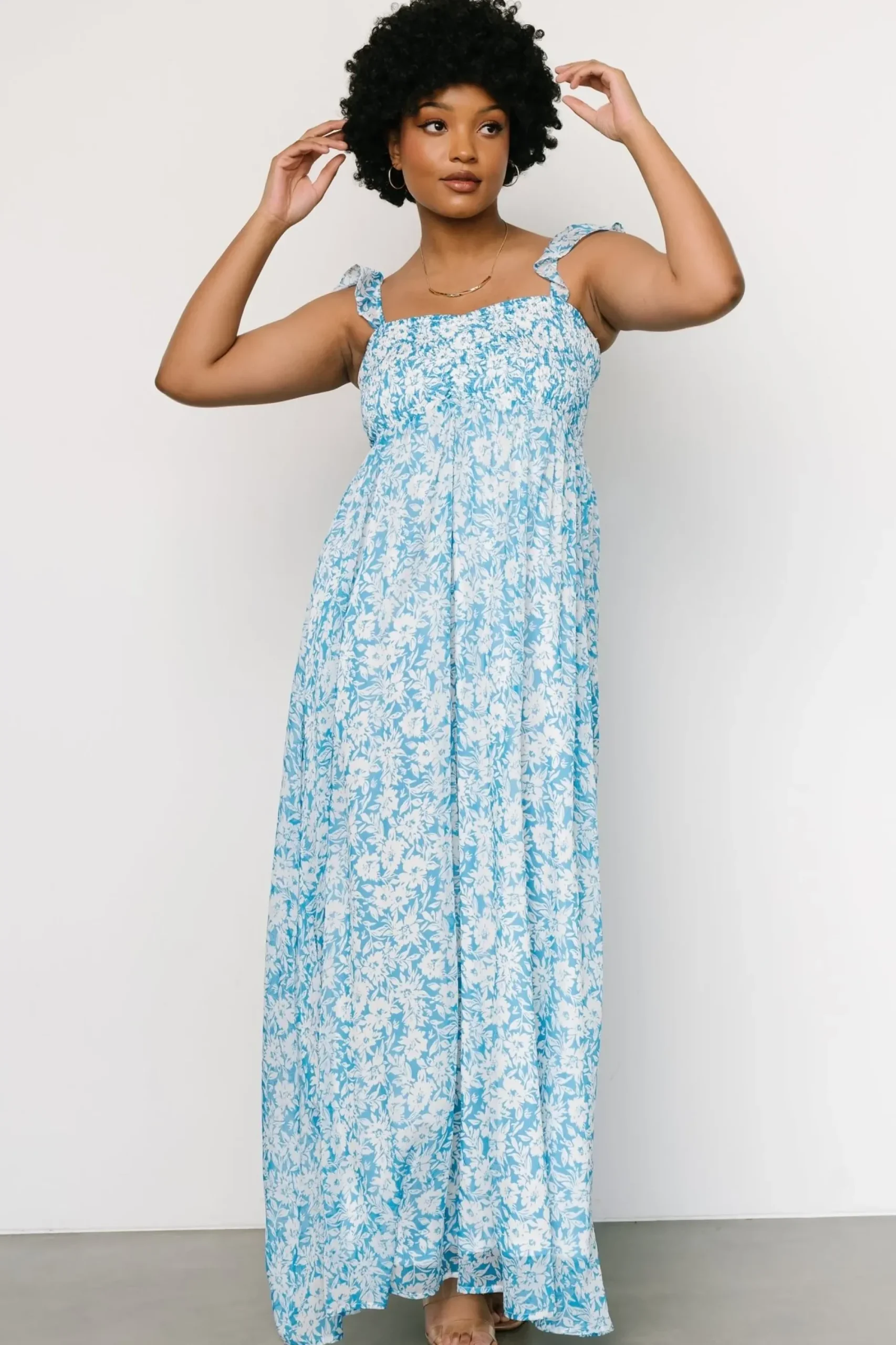 Sale Baltic Born Evanthe Maxi Dress | Blue + White Floral