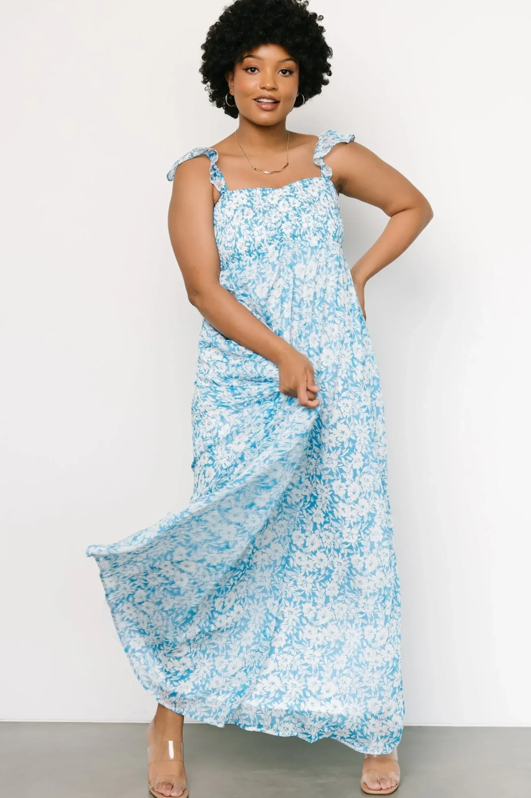 Sale Baltic Born Evanthe Maxi Dress | Blue + White Floral