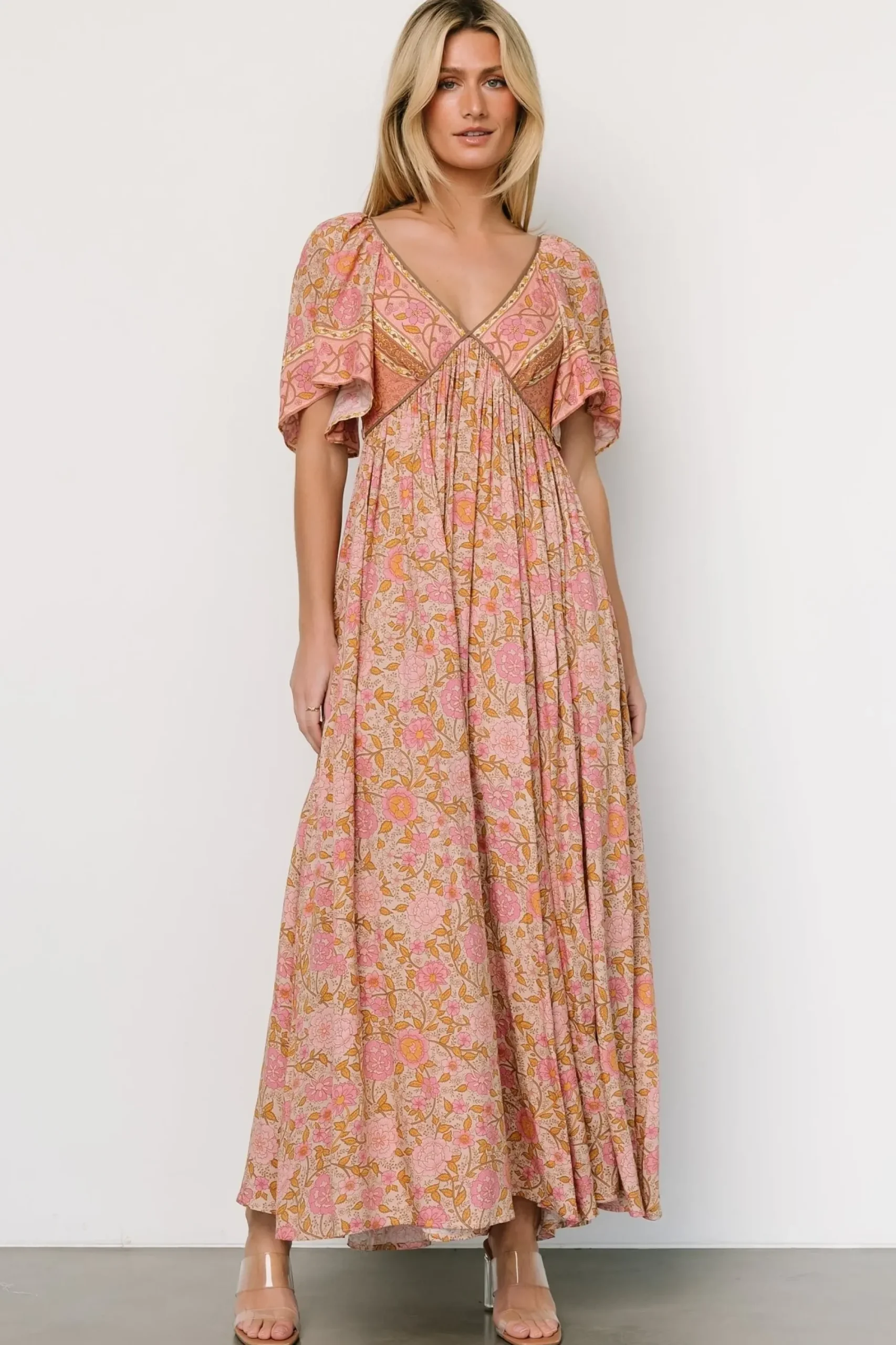 Clearance Baltic Born Evanthia Maxi Dress | Vintage Blush Print