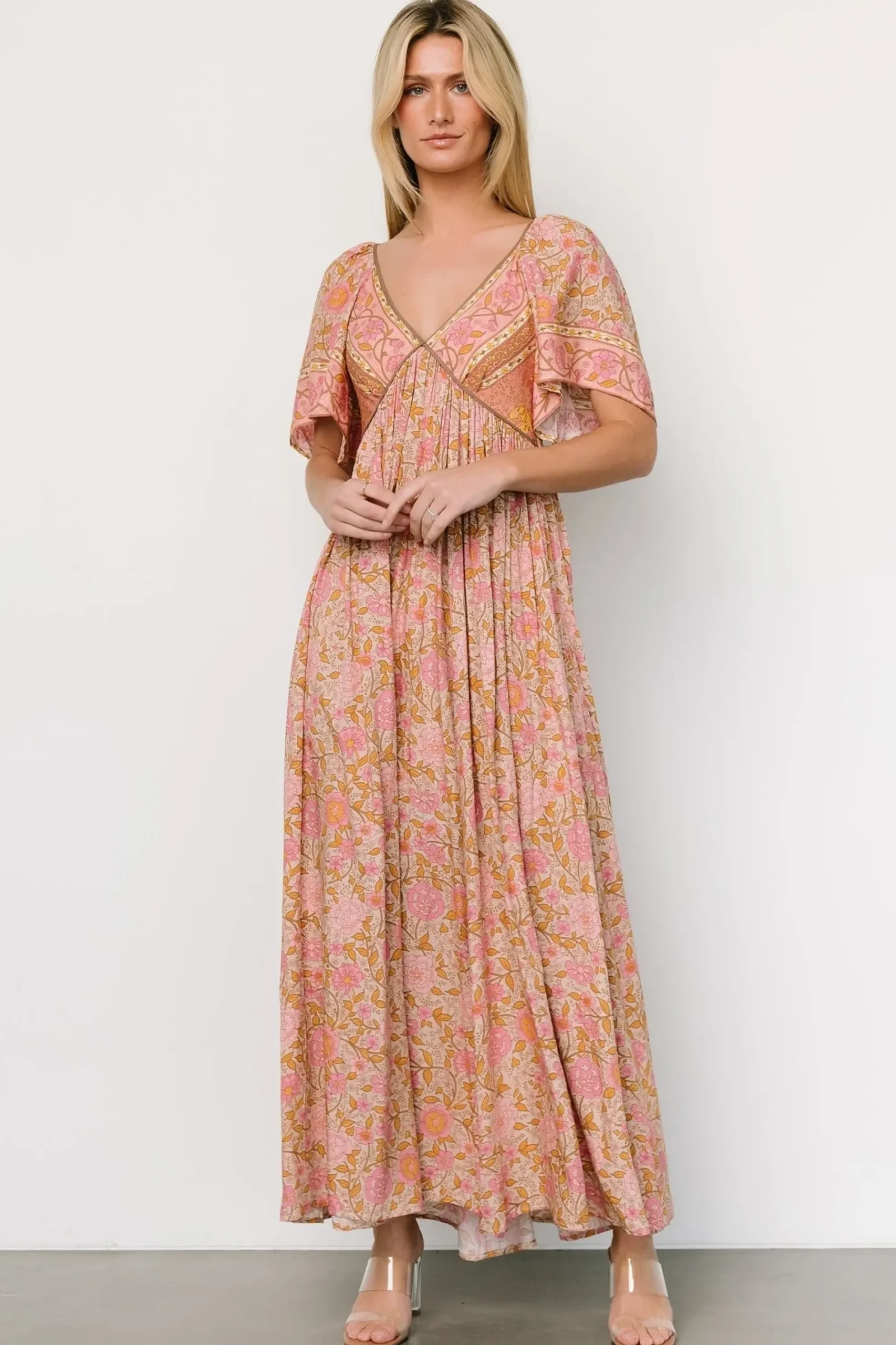 Clearance Baltic Born Evanthia Maxi Dress | Vintage Blush Print