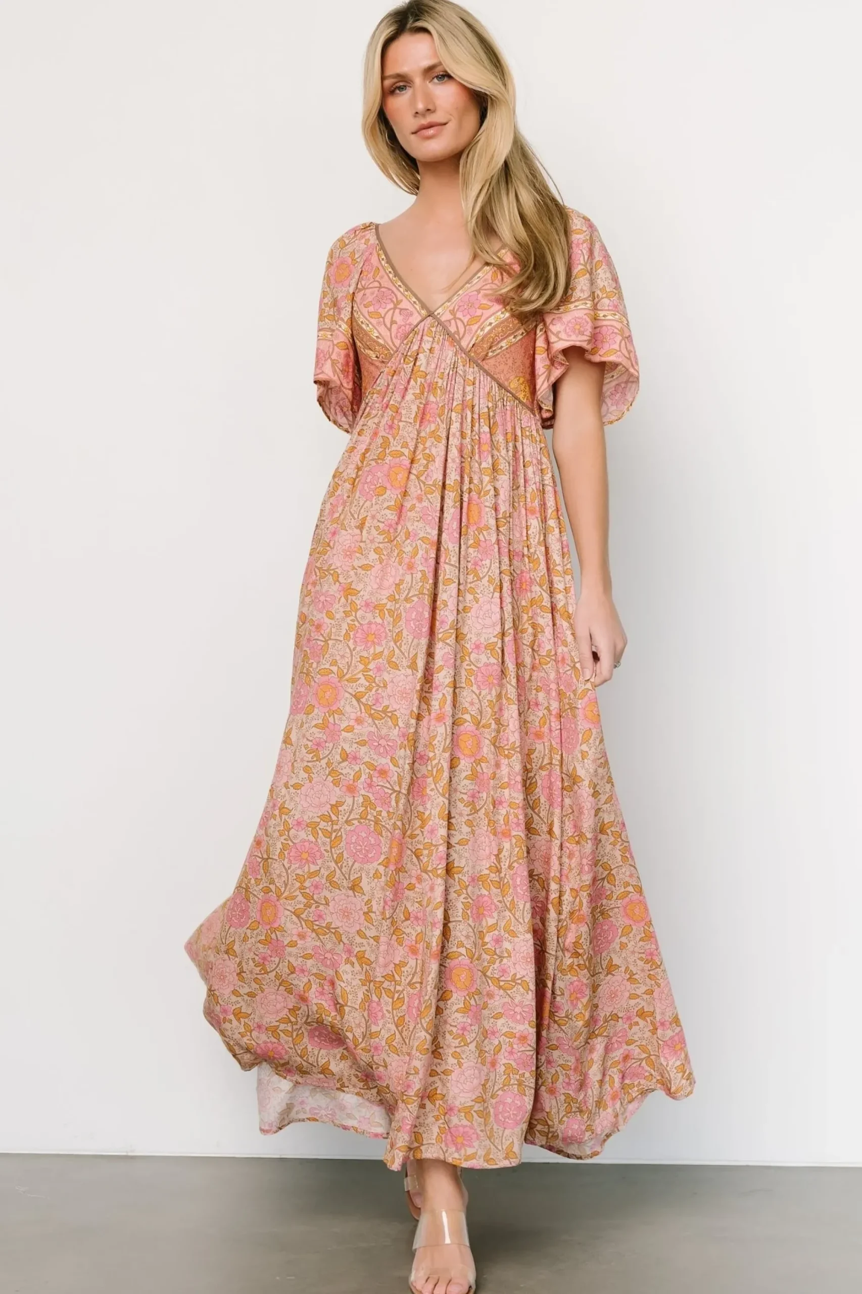 Clearance Baltic Born Evanthia Maxi Dress | Vintage Blush Print