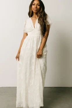 Fashion Baltic Born Evelyn Smocked Maxi Dress | Off White