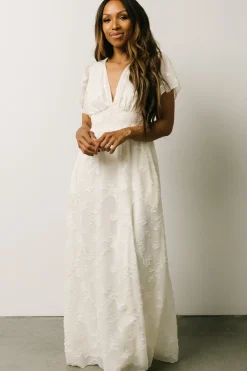 Fashion Baltic Born Evelyn Smocked Maxi Dress | Off White
