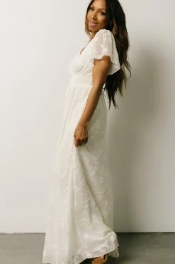 Fashion Baltic Born Evelyn Smocked Maxi Dress | Off White