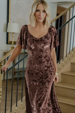 Best Baltic Born Everley Velvet Maxi Dress | Espresso