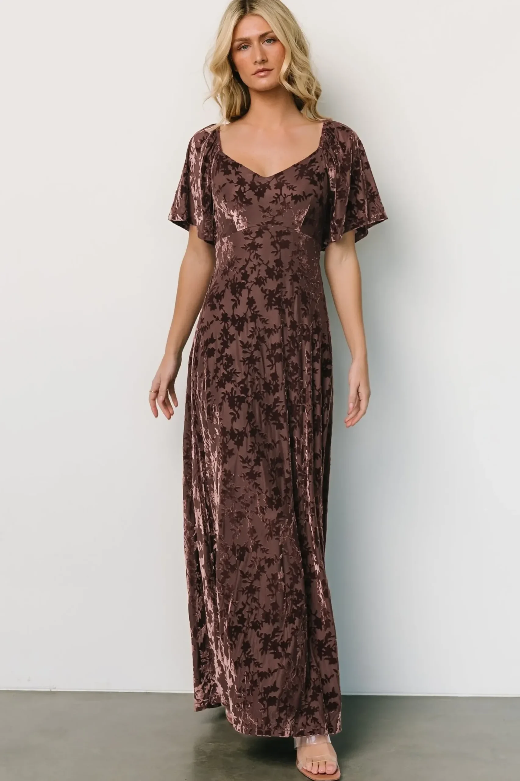 Best Baltic Born Everley Velvet Maxi Dress | Espresso