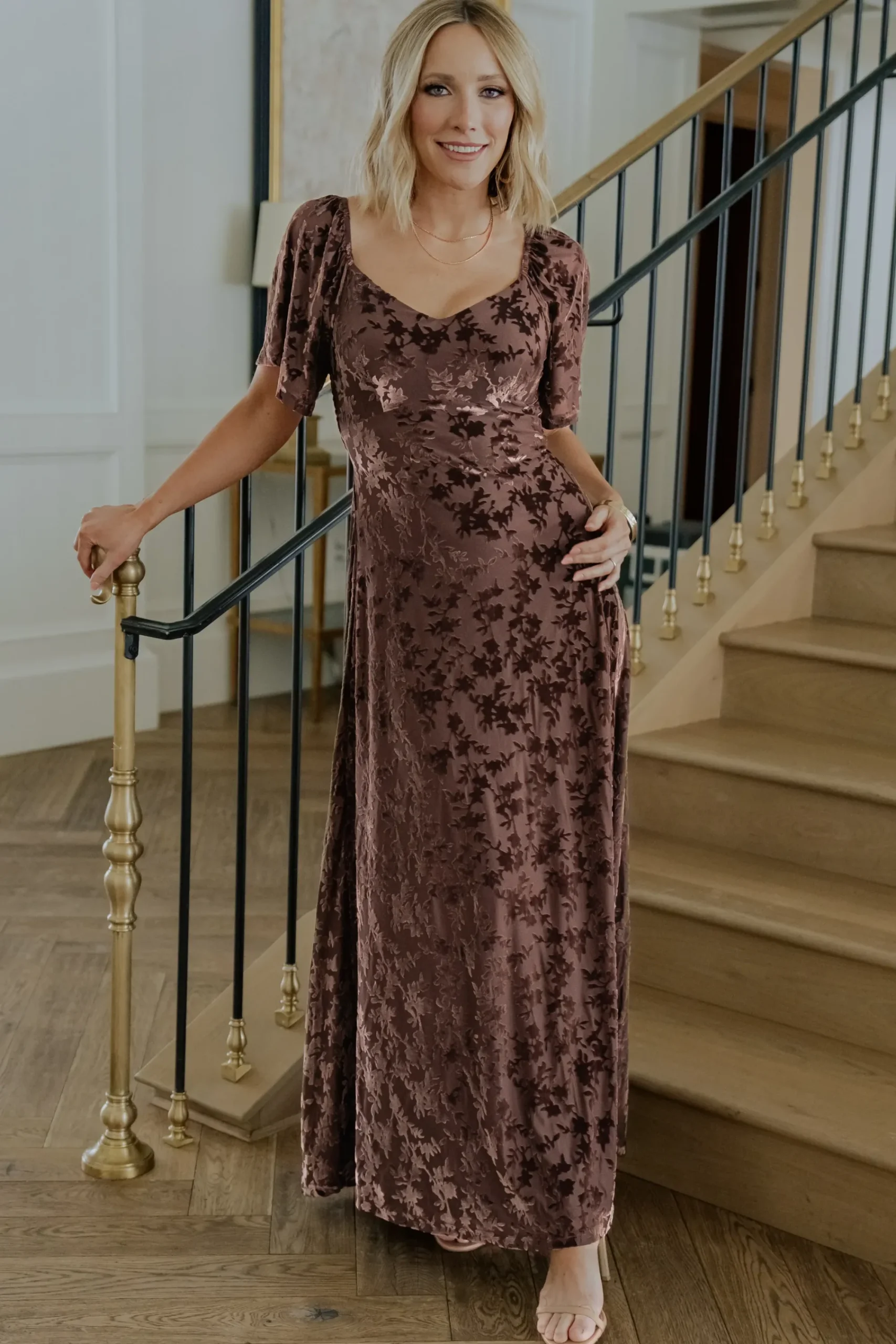 Best Baltic Born Everley Velvet Maxi Dress | Espresso