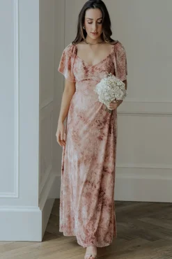 Sale Baltic Born Everley Velvet Maxi Dress | Blush