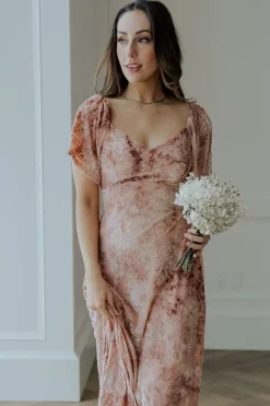 Sale Baltic Born Everley Velvet Maxi Dress | Blush