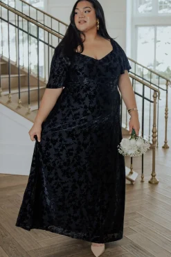 Outlet Baltic Born Everley Velvet Maxi Dress | Black