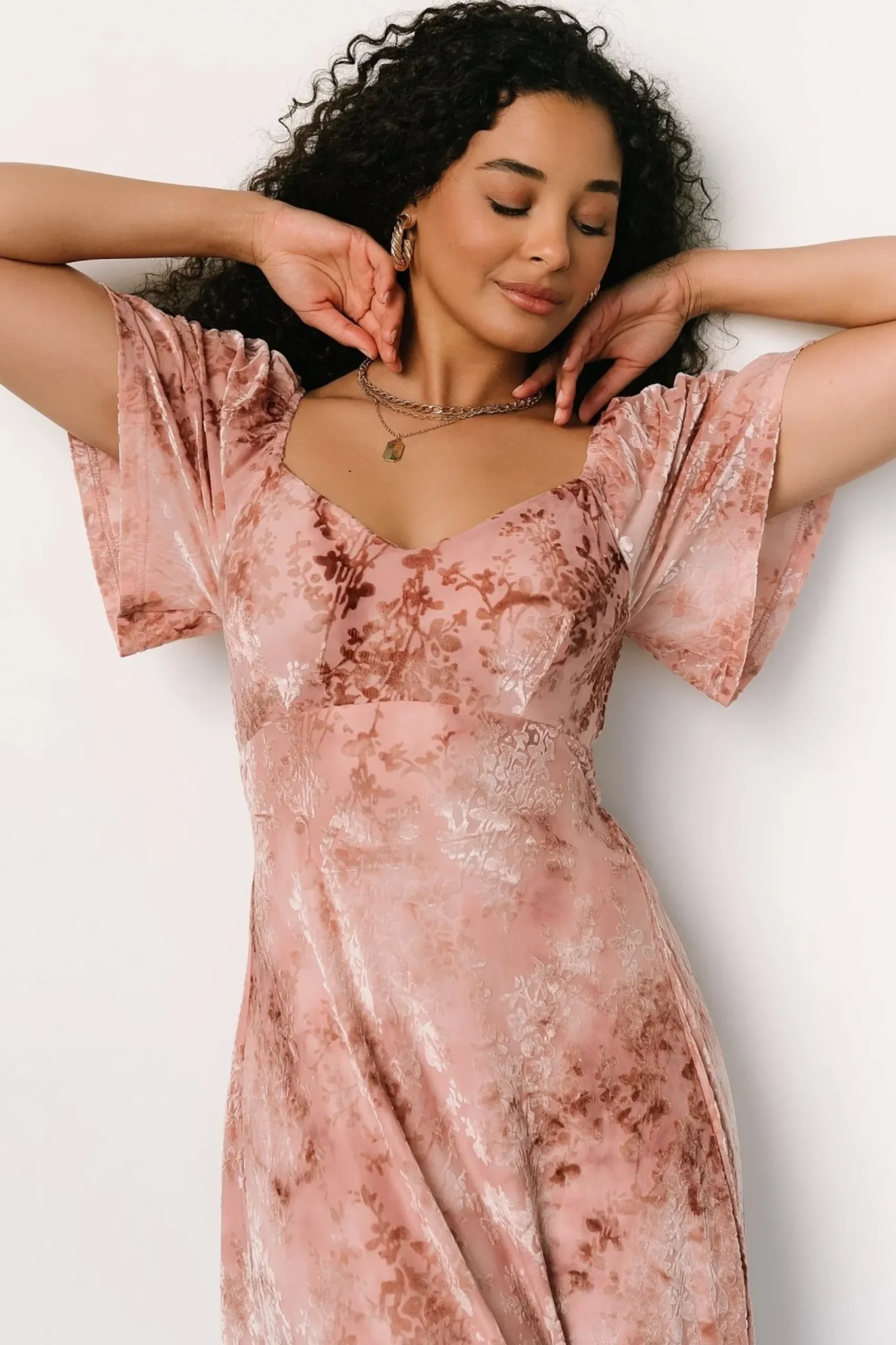 Best Baltic Born Fabric Swatch - Everley Velvet | Blush