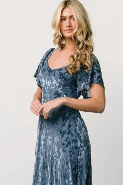 Outlet Baltic Born Fabric Swatch - Everley Velvet | Whisper Blue